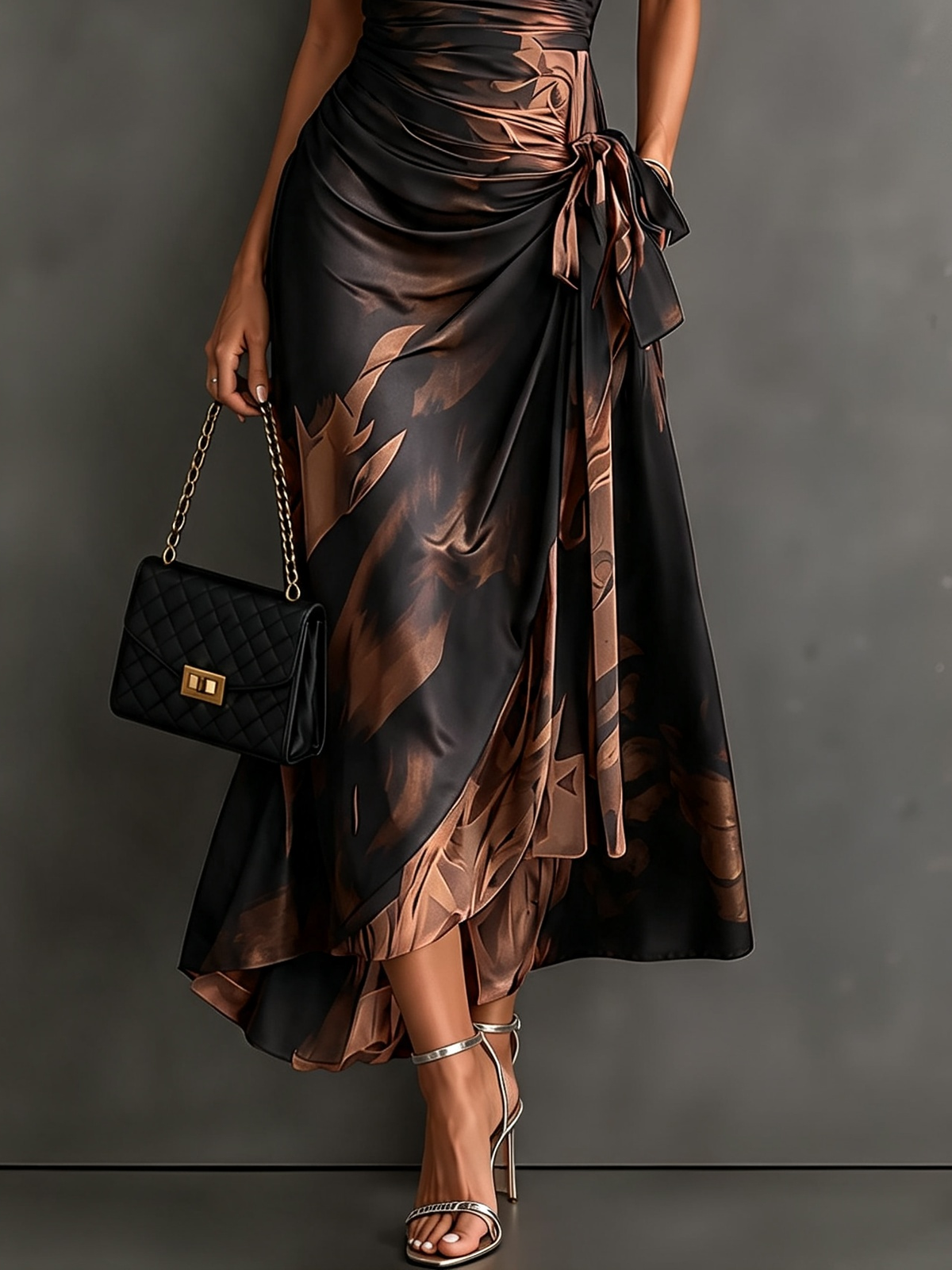 Valeria™ | Abstract Wrap Maxi Dress