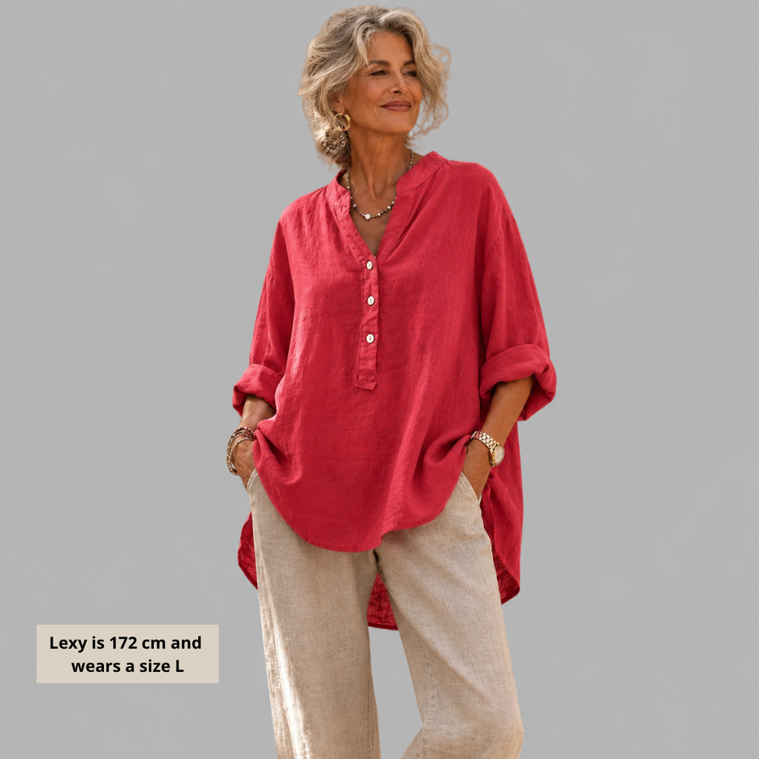 Veronique Elegant V-Neck Blouse
