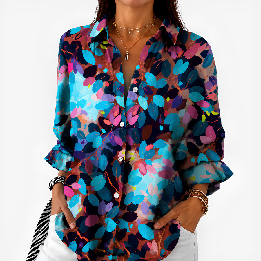 Jewel Leaf Botanical Blouse