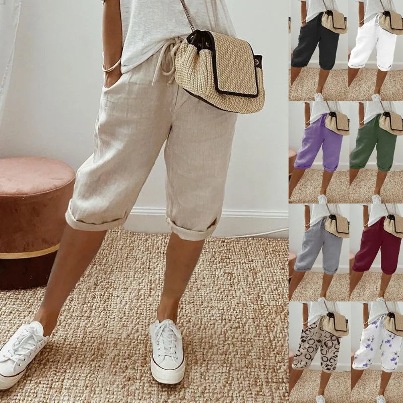 Janet | Linen look Full Shorts